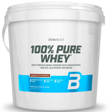 BIOTECH USA 100% Pure Whey 4000 gr 4 KG Proteine del Siero del Latte Senza Glutine PROTEINE