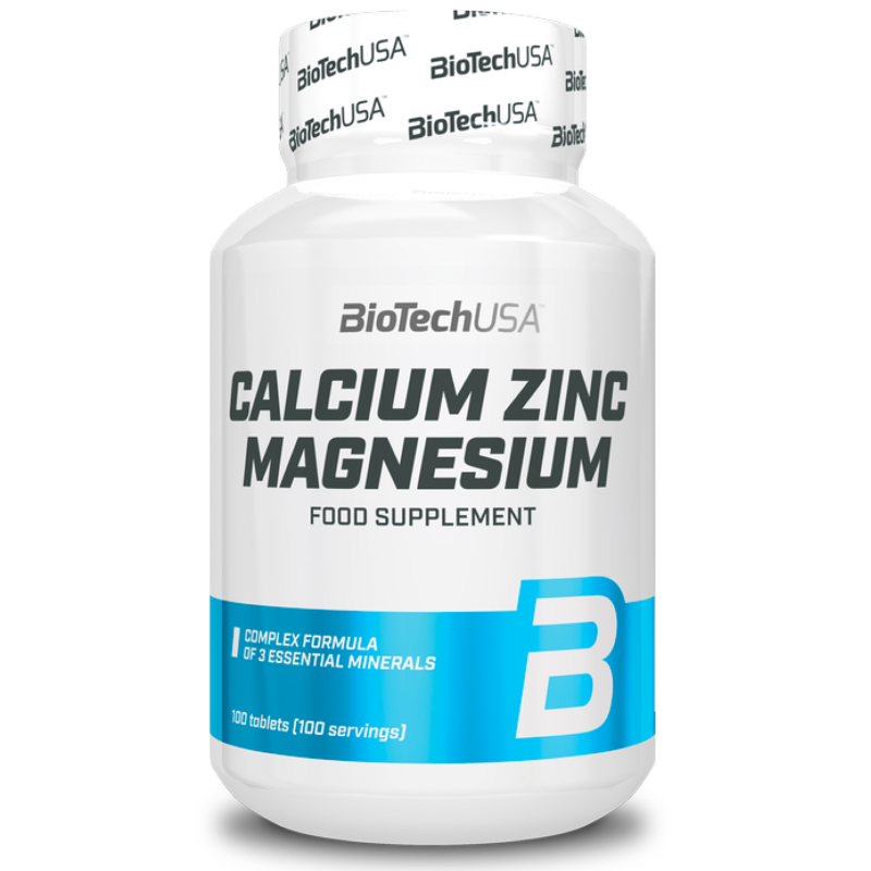 Biotech Usa Calcium Zinc Magnesium 100 cpr Calcio Magnesio Zinco Ferro e Boro TONICI