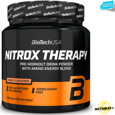 Biotech Nitrox Therapy 340 gr Pre Workout con Arginina Beta Alanina Citrullina PRE ALLENAMENTO