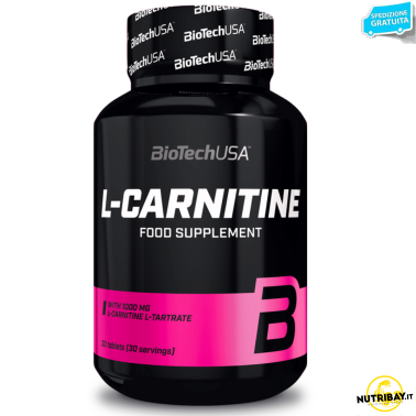 Biotech USA L-Carnitine 1000 mg 30 cpr. Integratore di Carnitina CARNITINA
