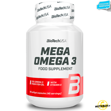 Biotech Usa Omega 3 90 perle Olio di Pesce Epa Dha con Vitamina E aggiunta OMEGA 3