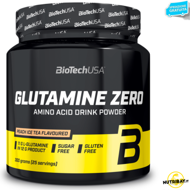 Biotech Usa Glutamine Zero 300 gr Glutammina in Polvere aromatizzata GLUTAMMINA