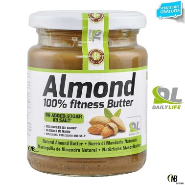 Almond DAILYLIFE Burro di Mandorle al Naturale 250 gr. Ricco di Polifenoli e Omega 3 6 AVENE - ALIMENTI PROTEICI