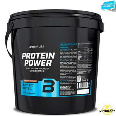 Biotech Protein Power 4 kg Proteine Siero del Latte Soia Isolate Caseine PROTEINE