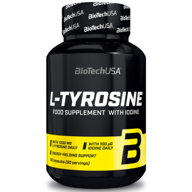 Biotech Usa L-Tyrosine 100 caps Integratore di Tirosina con Iodio aggiunto BENESSERE-SALUTE