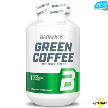 Biotech Green Coffee 120 caps. Caffe' Verde + Cromo Picolinato BRUCIA GRASSI TERMOGENICI