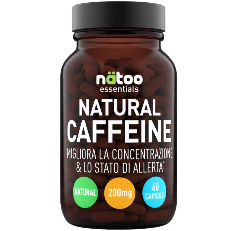 NATOO ESSENTIALS NATURAL CAFFEINE - 60 caps CAFFEINA