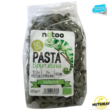 NATOO PASTA SPIRULINA - SEDANINI 350 gr AVENE - ALIMENTI PROTEICI