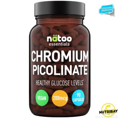 NATOO ESSENTIALS CHROMIUM PICOLINATE - 90 caps BRUCIA GRASSI TERMOGENICI