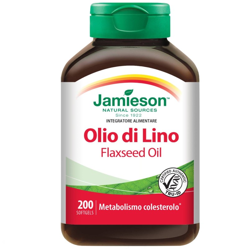 JAMIESON OLIO DI LINO FLAXSEED OIL 200 softgels OMEGA 3