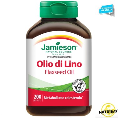 JAMIESON OLIO DI LINO FLAXSEED OIL 200 softgels OMEGA 3