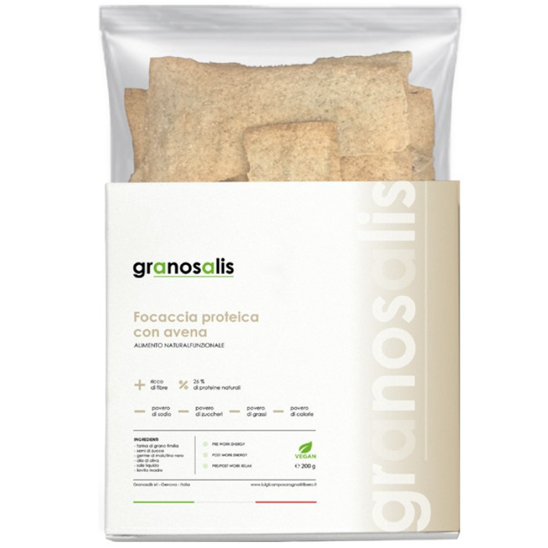 GRANOSALIS FOCACCIA PROTEICA DI AVENA 200 gr AVENE - ALIMENTI PROTEICI