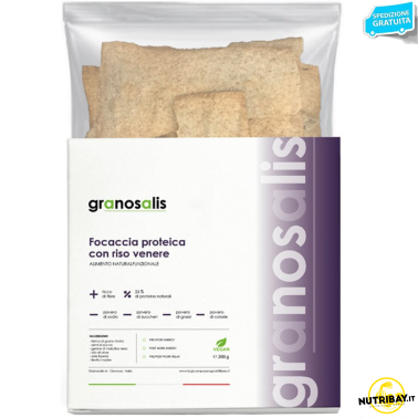 GRANOSALIS FOCACCIA PROTEICA CON RISO VENERE 200 gr AVENE - ALIMENTI PROTEICI