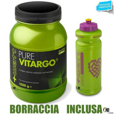 +Watt Pure Vitargo 1000 gr 1kg Carboidrati Complessi Rapidi + BORRACCIA CARBOIDRATI - ENERGETICI