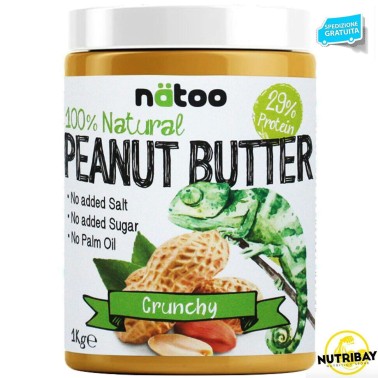 NATOO 100% PEANUT BUTTER CRUNCHY 1kg AVENE - ALIMENTI PROTEICI