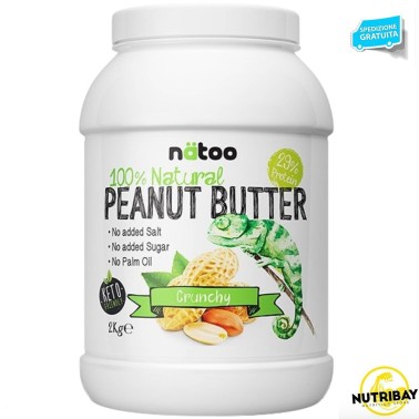 NATOO 100% PEANUT BUTTER CRUNCHY 2kg AVENE - ALIMENTI PROTEICI