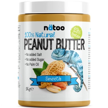 NATOO 100% PEANUT BUTTER SMOOTH 1kg AVENE - ALIMENTI PROTEICI