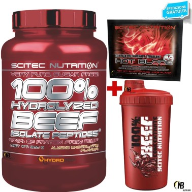 SCITEC NUTRITION 100% Hydro Beef Proteine isolate idrolizzate della Carne Manzo PROTEINE