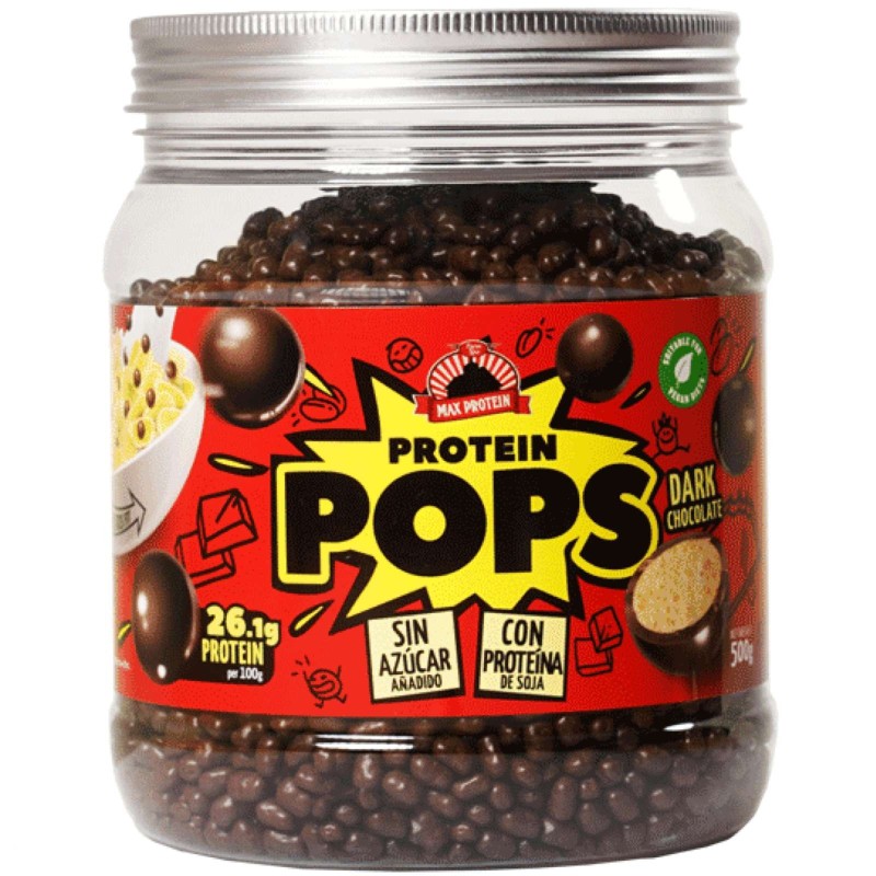 MAX PROTEIN - PROTEIN POPS DARK CHOCOLATE 500 gr AVENE - ALIMENTI PROTEICI