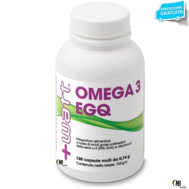 +WATT OMEGA3 EGQ 180cps integratore di Omega 3 EPA DHA Anti Colesterolo in vendita su Nutribay.it