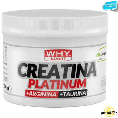 Why Sport Creatina Platinum 300 gr In polvere Creapure con Arginina e Taurina CREATINA