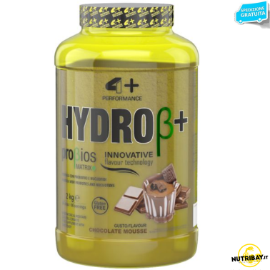 4+ NUTRITION Hydro+ 2000 gr 2kg Proteine siero del latte Idrolizzate + Vitamine PROTEINE