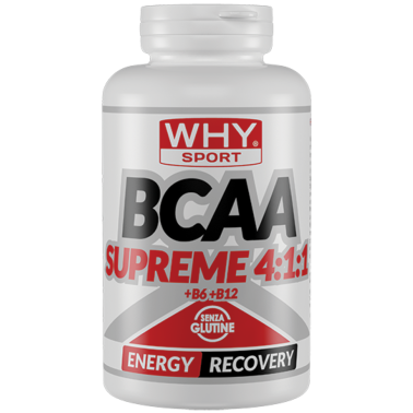 WHY SPORT BCAA SUPREME 4:1:1 200 cpr Aminoacidi Ramificati 411 + Vitamina b6 in vendita su Nutribay.it