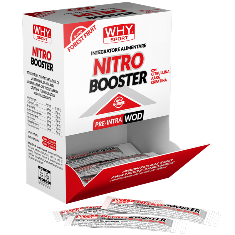 Why Sport Nitro Booster 20 stick Pre - Intra Workout con Citrullina e Arginina in vendita su Nutribay.it