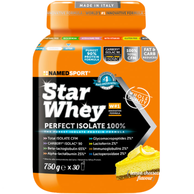 NAMED STAR WHEY 750 PROTEINE SIERO DEL LATTE ISOLATE 90% PROTEINE