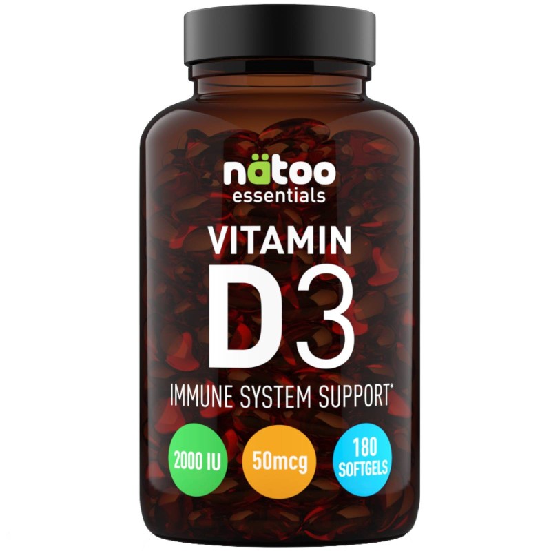 NATOO ESSENTIALS VITAMIN D3 - 180 SOFTGELS VITAMINE