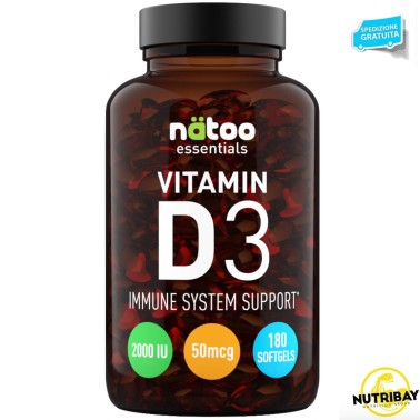 NATOO ESSENTIALS VITAMIN D3 - 180 SOFTGELS VITAMINE