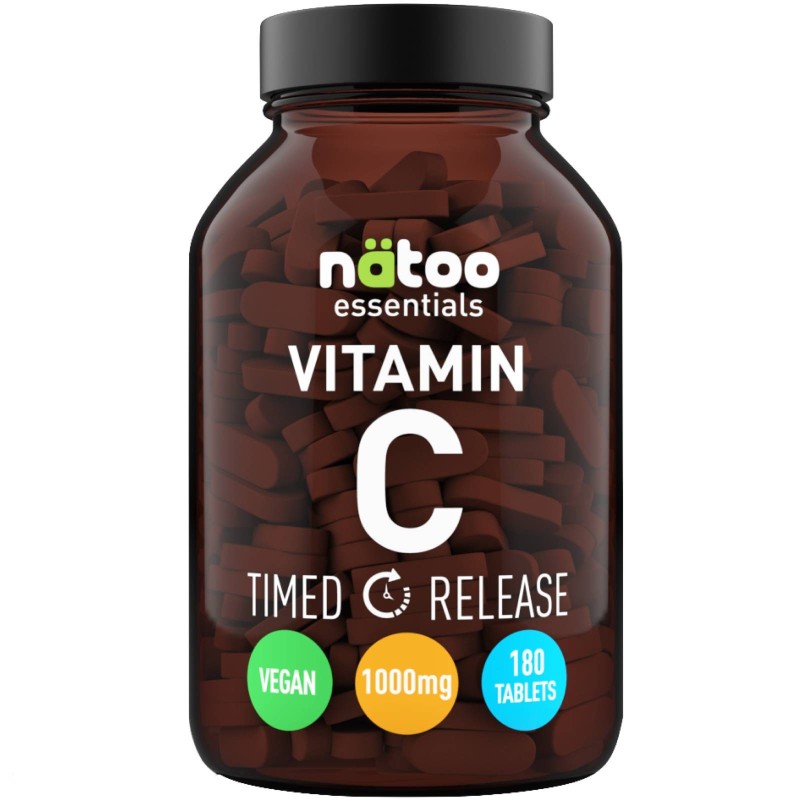 NATOO ESSENTIALS VITAMIN C TIMED RELEASE - 180 TABS VITAMINE