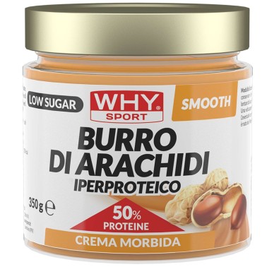 WHY SPORT BURRO DI ARACHIDI IPERPROTEICO - SMOOTH - 350 gr in vendita su Nutribay.it