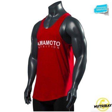 YAMAMOTO ACTIVE WEAR Man Tank Top 145 OE ROSSA CANOTTIERA ABBIGLIAMENTO