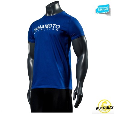 YAMAMOTO MAN T-SHIRT 145 OE BLU MAGLIETTA ABBIGLIAMENTO