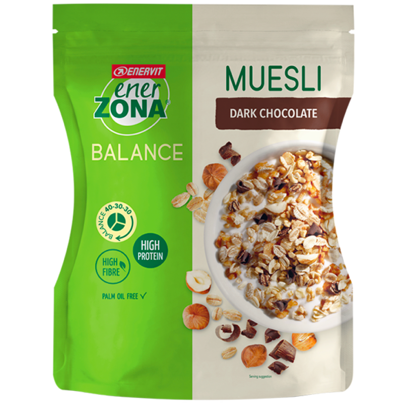 Enerzona Muesli Dark Ricco 40-30-30 230 gr balance AVENE - ALIMENTI PROTEICI