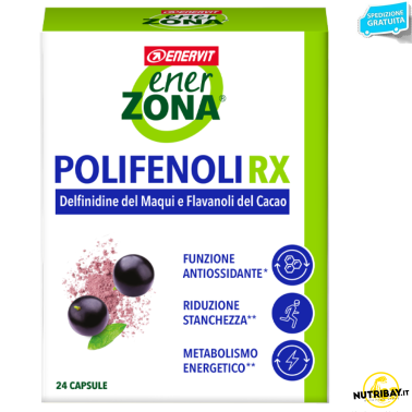 ENERVIT Enerzona Polifenoli Rx Maqui 24 caps Antiossidante Potente Anti Radicali BENESSERE-SALUTE