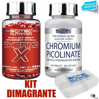 Scitec Kit Dimagrante Thermo x Termogenico + Carnitina + Cromo Picolinato KIT DIMAGRANTI