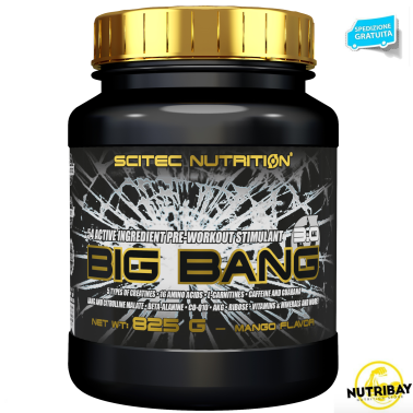 SCITEC BIG BANG 3.0 825g PRE WORKOUT CREATINA BCAA CITRULLINA BETA ALANINA AAKG PRE ALLENAMENTO