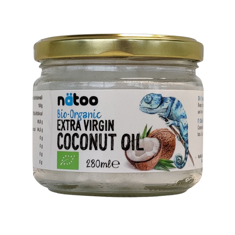 NATOO COCONUT OIL OLIO DI COCCO BIOLOGICO EXTRA VERGINE 300 ml BENESSERE-SALUTE