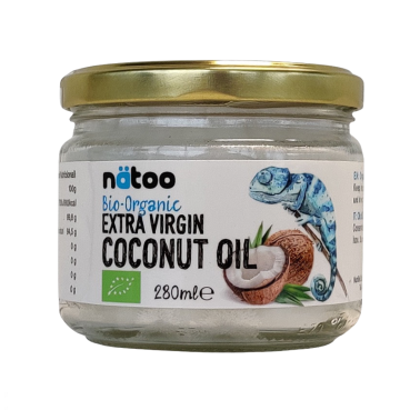 NATOO COCONUT OIL OLIO DI COCCO BIOLOGICO EXTRA VERGINE 280 ml BENESSERE-SALUTE