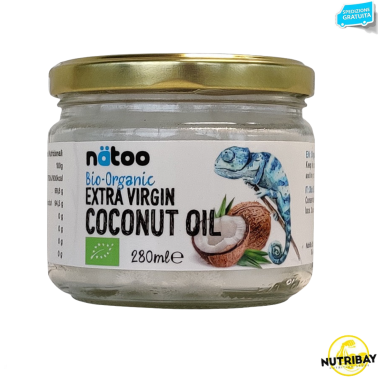 NATOO COCONUT OIL OLIO DI COCCO BIOLOGICO EXTRA VERGINE 300 ml BENESSERE-SALUTE