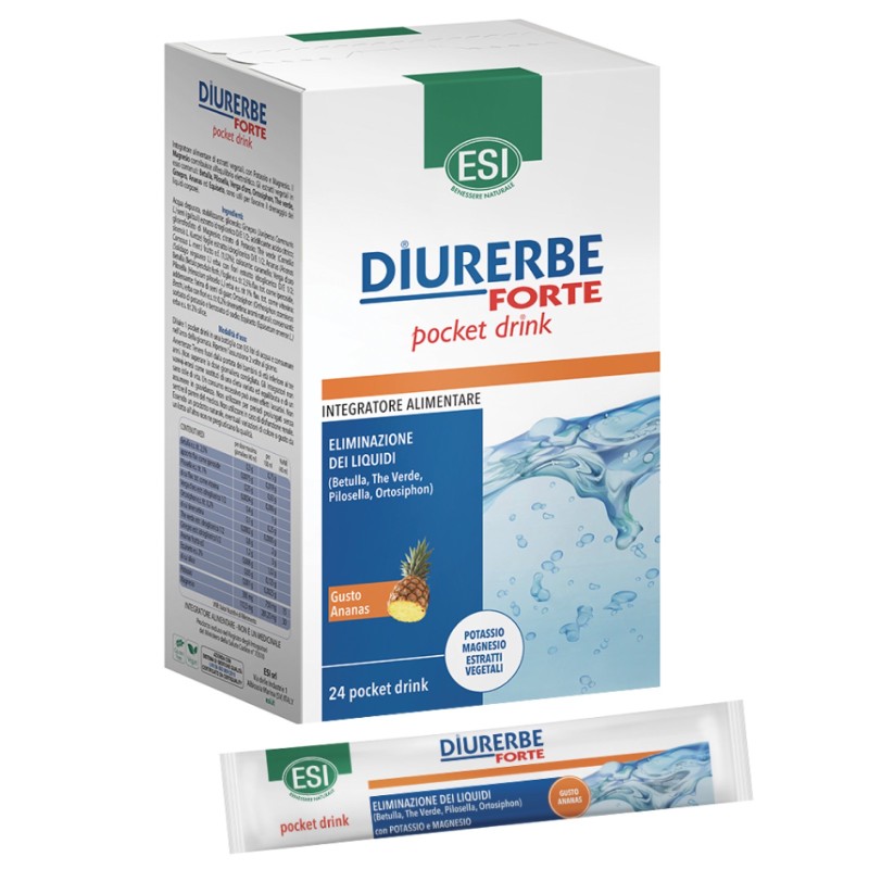 ESI DIURERBE FORTE POCKET DRINK 24 pocket drink Ananas DRENANTI DIURETICI