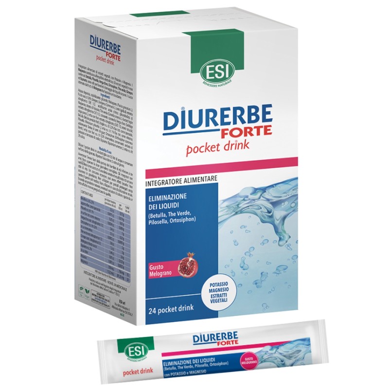 ESI DIURERBE FORTE POCKET DRINK 24 pocket drink Melograno DRENANTI DIURETICI