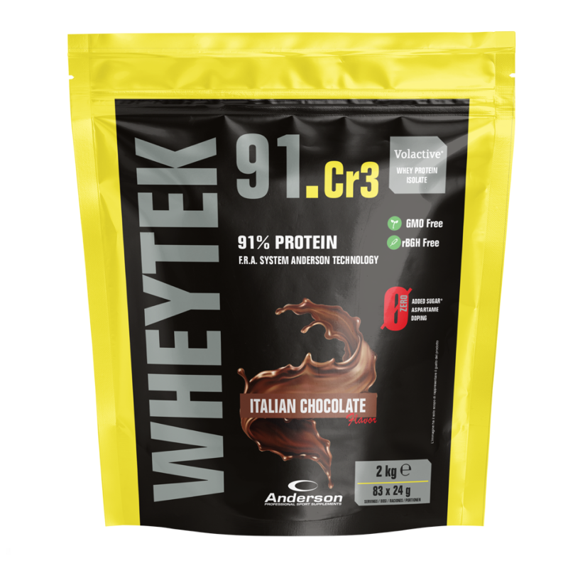 ANDERSON Whey Tek 91 2000 gr 2kg Proteine del Siero del Latte Isolate PROTEINE