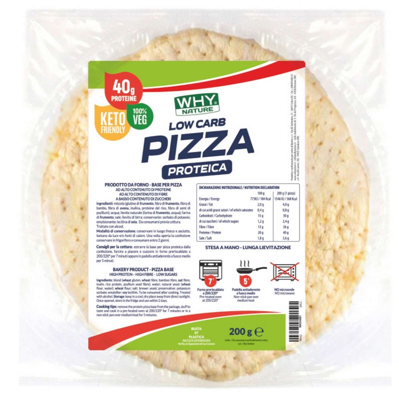WHY NATURE PIZZA PROTEICA LOW CARB - 200 gr