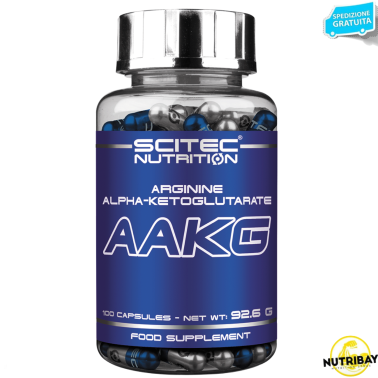 SCITEC NUTRITION Aakg 100 cps Arginina akg Aumento Erezione con Ossido Nitrico TONICI