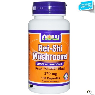 NOW FOODS Rei-Shi 100 cps 270 mg. Reishi Ganoderma Lucidum Difese Immunitarie BENESSERE-SALUTE