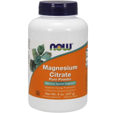 NOW FOODS MAGNESIUM CITRATE POWDER - 227 gr BENESSERE-SALUTE