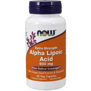 NOW FOODS ALPHA LIPOIC ACID 600 mg - 60 caps BENESSERE-SALUTE
